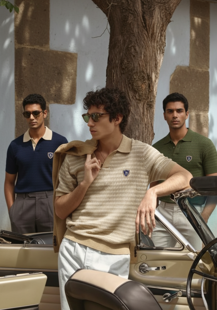 Model posing for a fashion campaign
