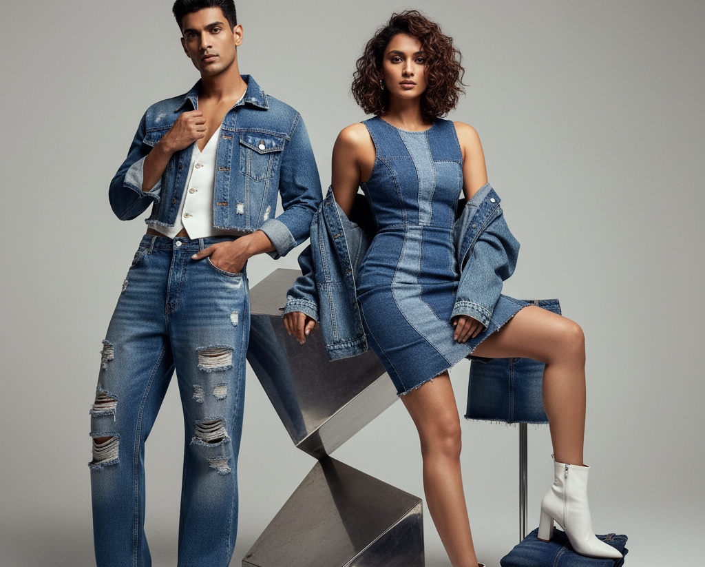 Model posing for a fashion campaign